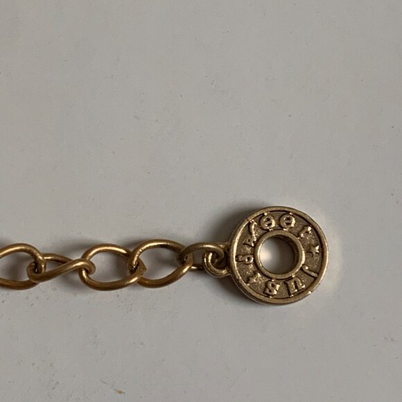 Vintage Gold-Tone Statement Necklace – 17” Snake Chain with Large Round Pendant - Picture 5 of 13